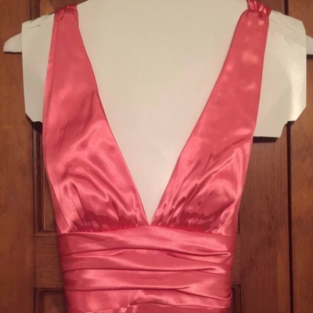 Coral Satin Dress size 4